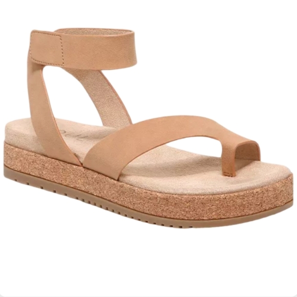 Natural SOUL Divina Cork Footbed Sandals Ankle Strap Nude 8.5 M Comfort - Picture 1 of 9